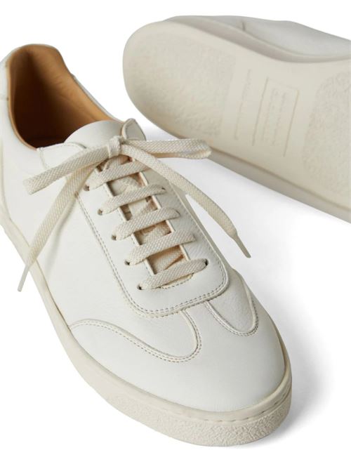 Cream white leather man sneaker Brunello Cucinelli | MZUOLYN309C6293